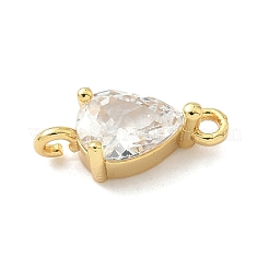Breloques de connecteur en laiton pavé de zircone cubique&nbsp;KK-Z120-31G-03