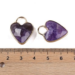 Natürliche Amethyst facettierte Anhänger&nbsp;KK-L218-005G-06