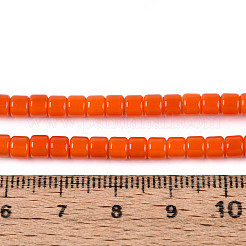 Chapelets de perles en verre opaque de couleur unie&nbsp;GLAA-N065-4x4mm-C03