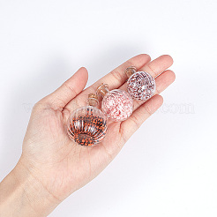 6 Stück 3 Stile klobige Glaskugel Wunschflasche Ornament&nbsp;AJEW-DR0001-06