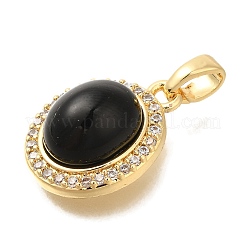 Pendenti in ottone con micro pavè di zirconi e vetro&nbsp;KK-K388-32G