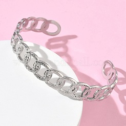 Bracciali a polsino in acciaio inossidabile 304&nbsp;BJEW-A160-02P