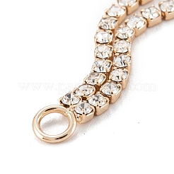 Pendenti con nappine in micro pavé di zirconi chiari in ottone&nbsp;X-KK-D063-01G
