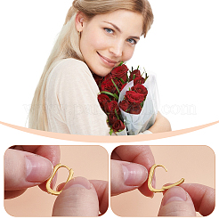 1 Paar rhodinierte Creolen aus Sterlingsilber mit Mikropavé und klaren Zirkonia für Damen&nbsp;EJEW-UN0003-08