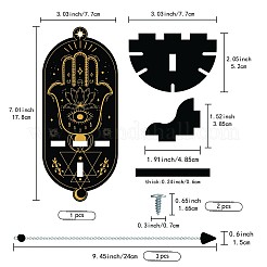 DIY ovale Wandständerdekorationen aus Pappelholz&nbsp;DJEW-CN0001-19B
