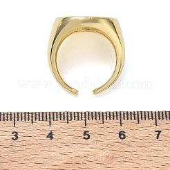 Anillos abiertos para brazalete de latón y concha blanca&nbsp;KK-CBA56EF-42B-G