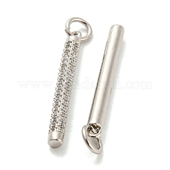 Ciondoli in ottone con placcatura a cremagliera con micro pavé di zirconi chiari&nbsp;KK-Q804-23P