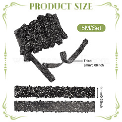 5 m Glitzer-Hotfix-Strass aus Kunstharz.&nbsp;DIY-TA0011-25B