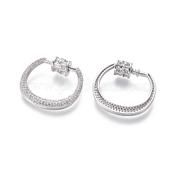 Messing Micro Pave Zirkonia Schraube Karabiner Schloss Charms&nbsp;ZIRC-I031-22P