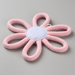Decorazioni murali in cotone intrecciato con fiori di margherita boho&nbsp;AJEW-WH20022-22E
