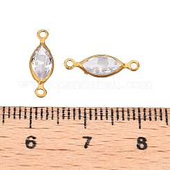 Verbindungsanhänger aus Messing mit durchsichtigen Kubisch Zirkonia&nbsp;KK-T070-08C