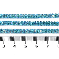 Abalorios de vidrio electroplate hebras&nbsp;GLAA-Q105-03G