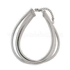 Colliers à chaîne serpent à 3 brin en acier inoxydable 304 pour femmes&nbsp;NJEW-B122-02P