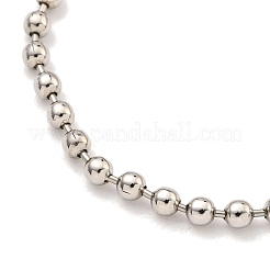Bracciali a catena a sfera in ottone 3mm per le donne&nbsp;BJEW-G703-07P