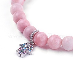 Natürliche rosa Opal Charm Armbänder&nbsp;BJEW-L647-05