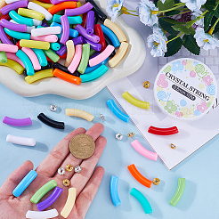 DIY-Sets zur Schmuckherstellung aus Acrylröhren und Messing-Strassperlen&nbsp;DIY-SP0002-20