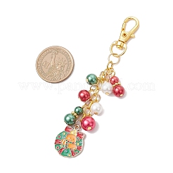6 pendentif décoratif en alliage émaillé de Noël&nbsp;HJEW-JM03683