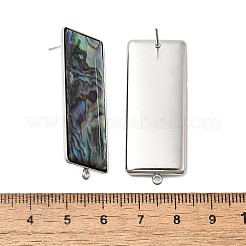 Ohrstecker aus natürlichem Paua-Muschel-Stein aus 304 Edelstahl&nbsp;STAS-Z125-04P