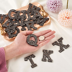 Toppe con strass in resina alfabeto&nbsp;DIY-TAC0005-45H