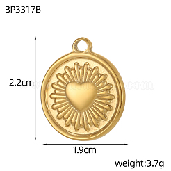 Pendentifs en acier inoxydable 304&nbsp;STAS-OY005-60G