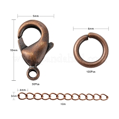 DIY Messing verdrehte Ketten Halskette Herstellungssets&nbsp;DIY-LS0002-88R