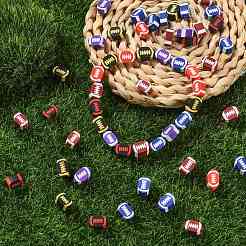 1 Beutel handgefertigte Rugby-Perlen aus Polymer-Ton&nbsp;CLAY-CJ0002-02
