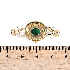 Messing Micro Pave klare Zirkonia Falte über Verschlüsse&nbsp;KK-U043-54G-02
