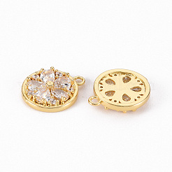 Ciondoli in ottone zirconi chiari micro pavé&nbsp;LS-X-ZIRC-S068-044-NF