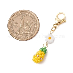 5 pendentif décoratif en forme de fruit en perles de verre&nbsp;HJEW-MZ00151