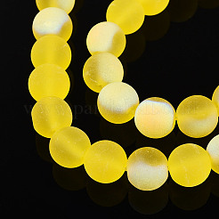 Mattierte transparente Glasperlenstränge&nbsp;GLAA-T032-T8mm-MBB11