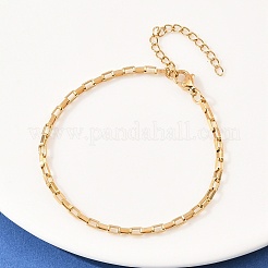 201 bracciali a catena rettangolare in acciaio inossidabile per donna&nbsp;BJEW-G767-01C-G