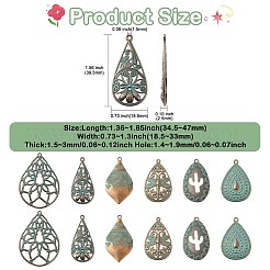 30 Stück 6 Stile tibetische Stile Legierungsanhänger&nbsp;FIND-CJ0005-91