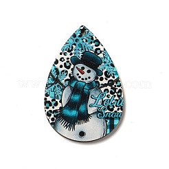 Grands pendentifs en bois imprimé simple face&nbsp;WOOD-H102-03D