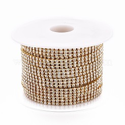 Chaînes de strass en laiton galvanisé&nbsp;CD-TAC0005-01G