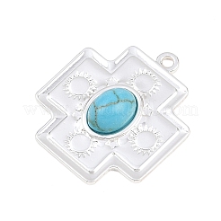 Acier inoxydable 304 avec pendentifs en turquoise synthétique&nbsp;STAS-H253-01C-S