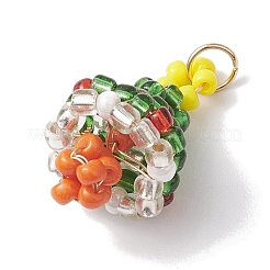 Pendentifs tissés en perles de verre sur le thème de Noël&nbsp;PALLOY-MZ00267