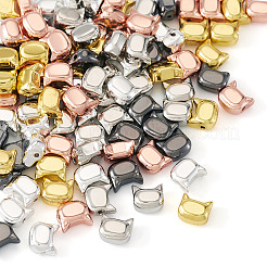 100pcs 5 Farben galvanisieren Glasperlen&nbsp;EGLA-TA0013-53