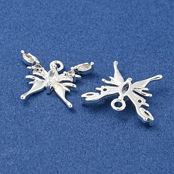 Messing micro pave klare zirkonia anhänger&nbsp;KK-Z057-02S