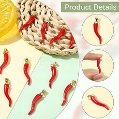 Colgantes de esmalte de latón 10pcs&nbsp;KK-SC0006-88