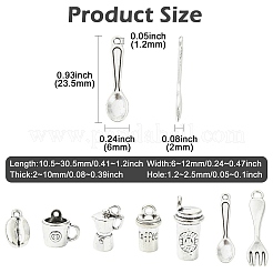 70 pièces 7 styles pendentifs en alliage de zinc de style tibétain&nbsp;FIND-CJ0005-28