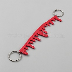 Halloween PVC Bluttropfen Schuhkette Dekoration mit Eisenringen&nbsp;NJEW-WH20009-11