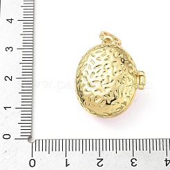 Fotomedaillon-Anhänger aus Messing mit Mikropavé-Fassung aus klaren Zirkonia&nbsp;KK-A303-15B-G