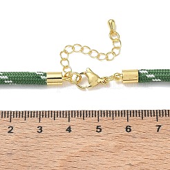 Collana con cordino rotondo avvolto con anima in poliestere&nbsp;KK-CBACFA2-03G-23