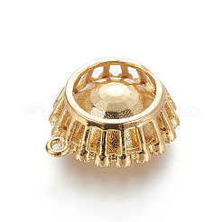 Micro en laiton ouvrent zircone cubique supports pendentif en strass&nbsp;ZIRC-L075-32G