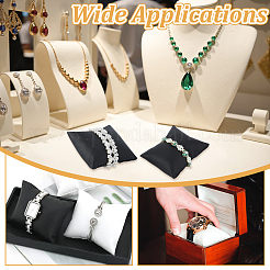 Almohadas de exhibición de relojes y pulseras de joyería de cuero sintético&nbsp;ODIS-WH0043-198A