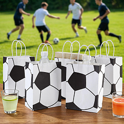 30 sac de rangement fourre-tout imprimé motif football en papier&nbsp;ABAG-PH0001-97A