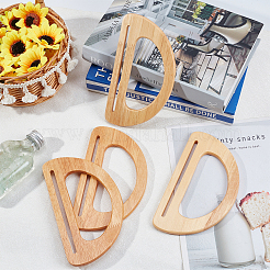 4pcs 2 couleurs poignée de sac en bois&nbsp;FIND-WR0001-18