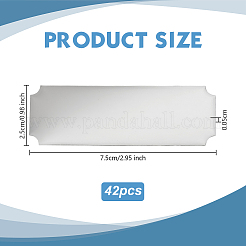 42 tarjeta de visita en blanco de acero inoxidable 201 autoadhesiva&nbsp;AJEW-OC0013-48