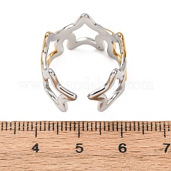 Offene Manschettenringe aus Edelstahl 304&nbsp;RJEW-Z142-01GP