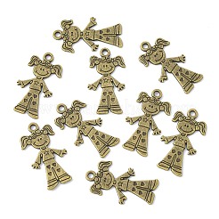 Pendentifs de fille en alliage de style tibétain&nbsp;TIBEP-S116-AB-NR